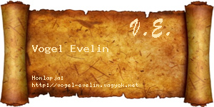Vogel Evelin névjegykártya